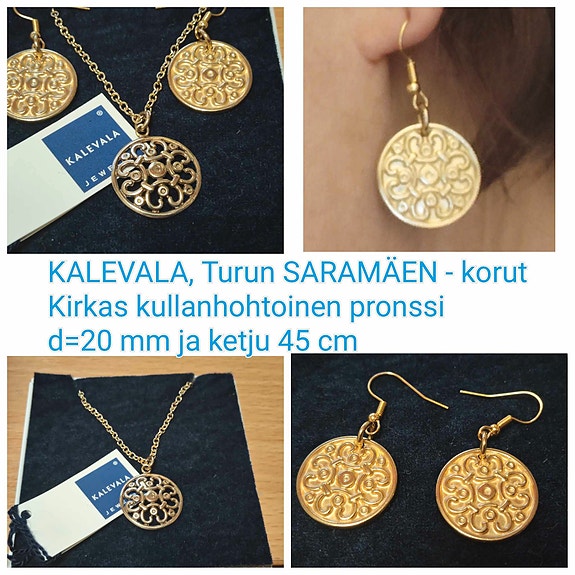 TURUN SARAMÄEN, KALEVALA, kk, kullanhohtonen pronssiriipus
