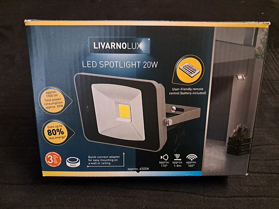 Kunnon LED valaisin 20 W sisä-ja ulkokäyttöön