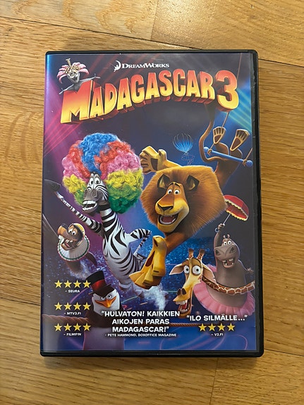 Madagascar 3 dvd elokuva