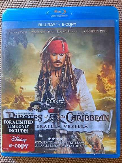 Pirates of the caribbean vierailla vesillä blu-ray