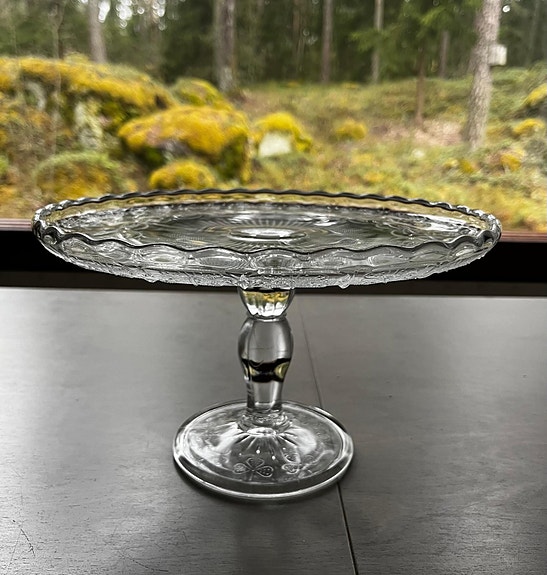 Apila jalallinen kakkulautanen Nuutajärven Lasi