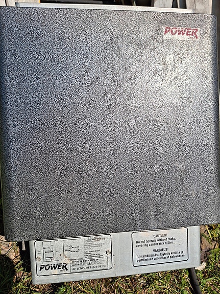 Power Typ 90 VK Sähkökiuas 9 kW Harmaa