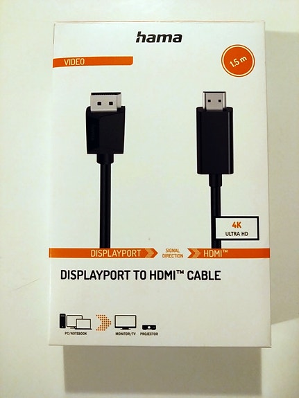 Hama Videokaapeli, DisplayPort uros - HDMI™ uros