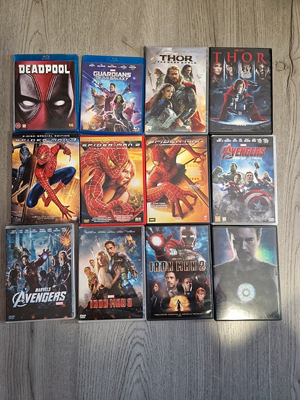 Marvel dvd ja blu ray