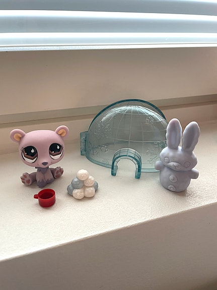 LPS jääkarhu figuuri ja tavaroita