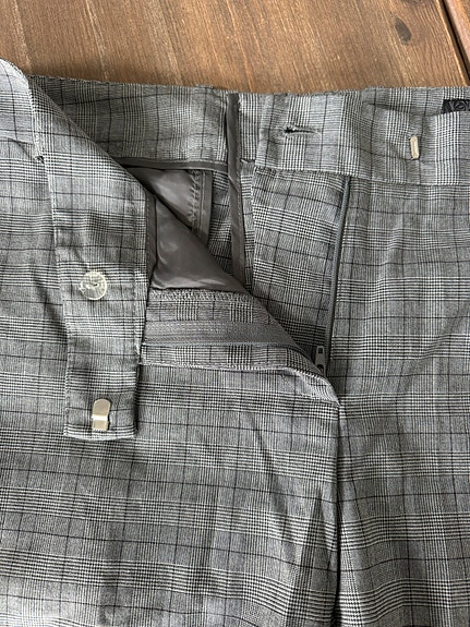 H&M harmaaruudulliset housut, koko 42