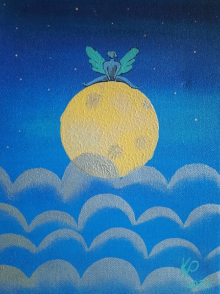 Suojelusenkeli taulu koko: 18*24 cm