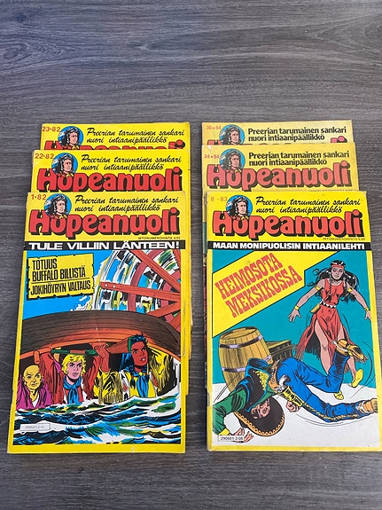 Hopeanuoli-lehtiä 1982 ja 1984 vuodelta