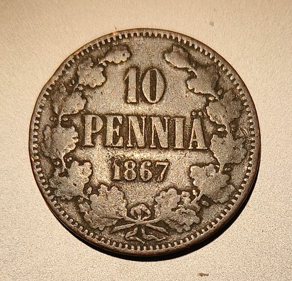 10 penniä 1867