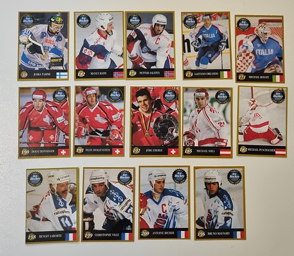 1995 jääkiekko kortit kortti keräily ice hockey card Semic