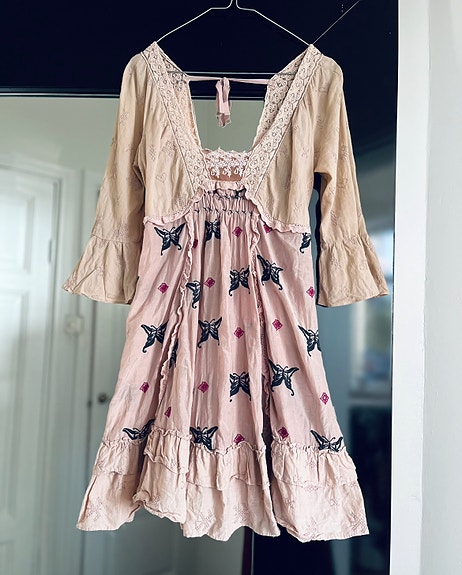 Odd Molly powder pink butterfly dress 36