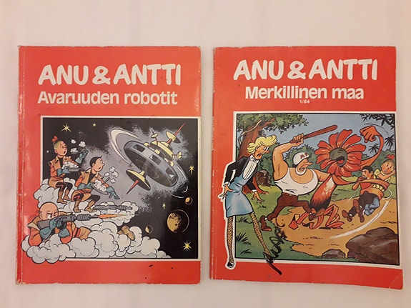 Anu & Antti Sarjakuva kirjat 2kpl