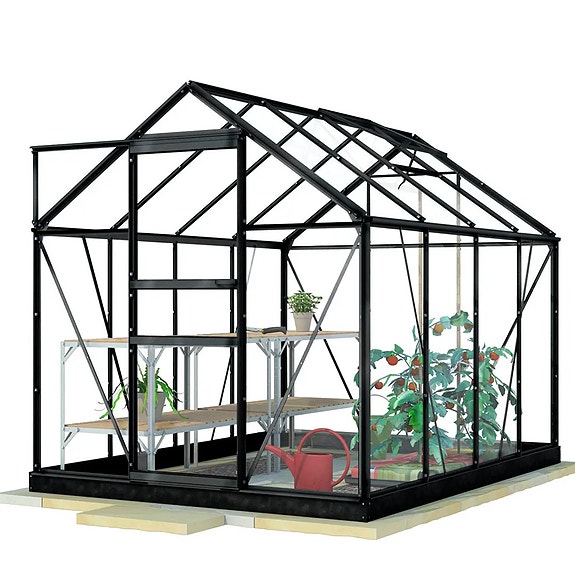 LYKKE HYBRIDI KASVIHUONE MUSTA 5 M2