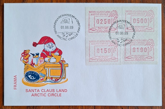 FDC  1989: ATM Frama - Santa Claus land - Arctic circle