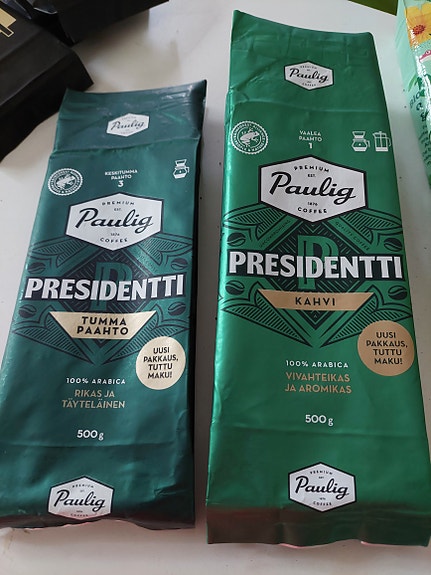 Askartele tyhjistä Presidentti kahvipusseista