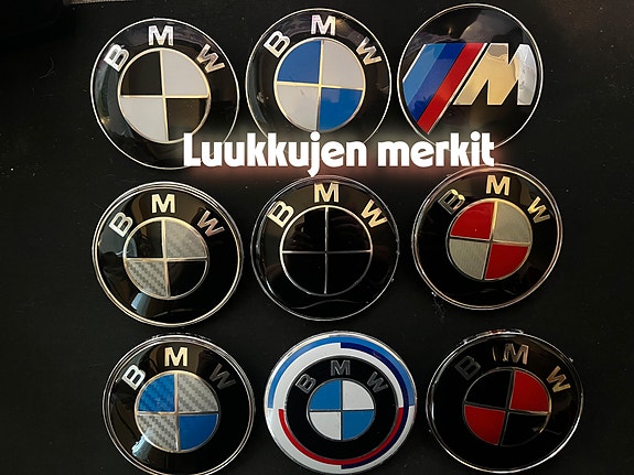 BMW ja Msport merkkejä, tarroja, avaimenperiä+ led valoja
