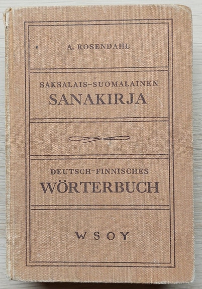Saksa-suomi sanakirja A. Rosendahl
