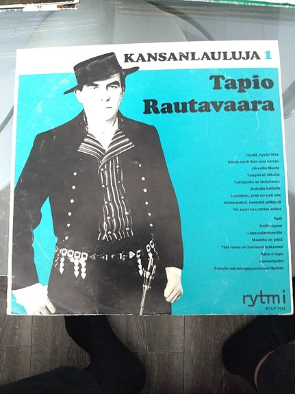 Tapio Rautavaara Kansanlauluja 1 LP-levy musta vinyyli