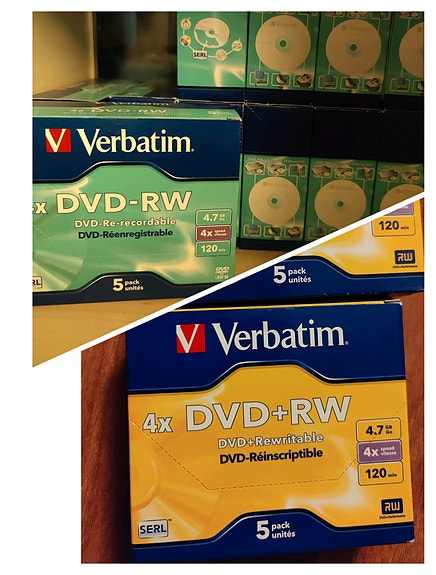 Verbatim DVD+rw uusia levyjä