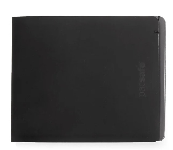 Konkurssimyynti, Pacsafe RFID-suojattu TEC Bifold turvalompakko musta, UUSI