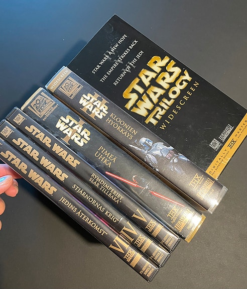 Star Wars - VHS-kasetteja ja DVD-levyjä