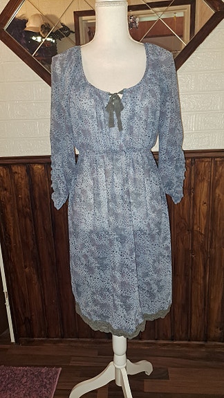 Sininen-lila-harmaa Cream kesämekko S/38