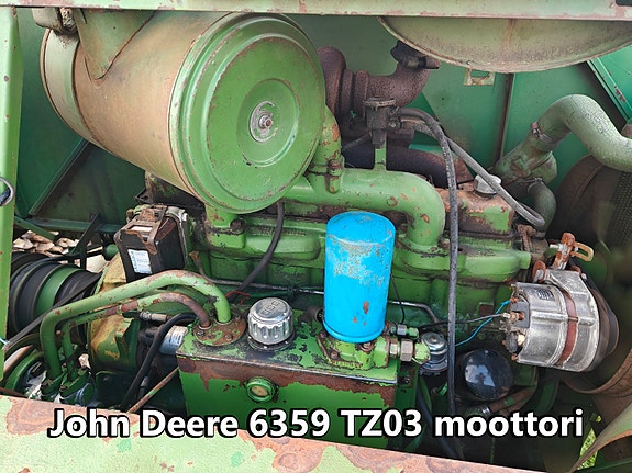 John Deere 965 puimurin täydellinen moottori, 6-sylinterinen turbo, katso video!