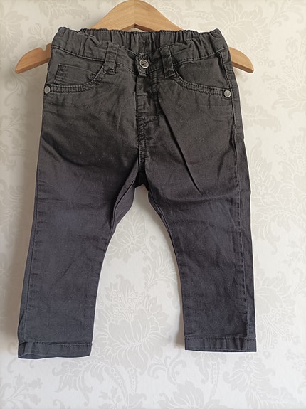 Mustat kangas farkut 74cm