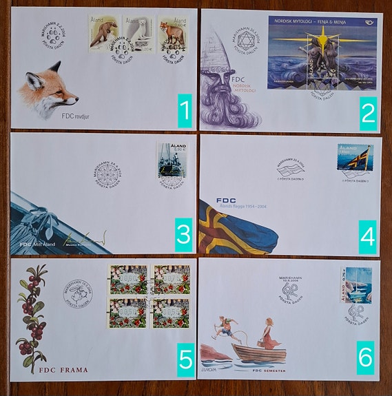 FDC Ahvenanmaa 2004: mm. Saalistajia; Pohjolan mytologia; Ahvenanmaan lippu