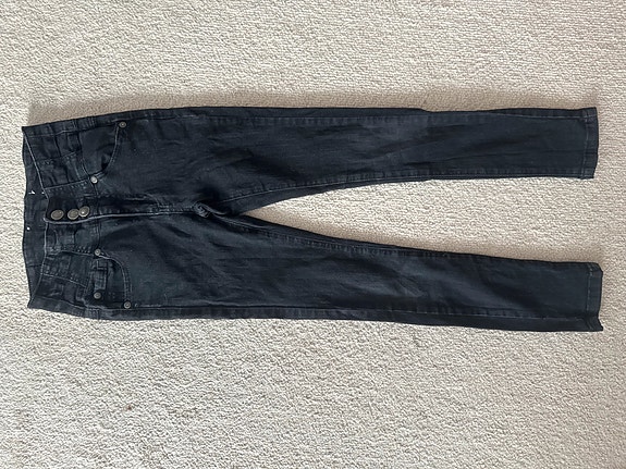 Tyylikkäät BEL lasten mustat farkut, koko 134