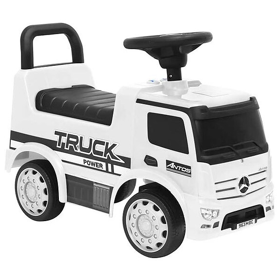 vidaXL Potkuauto Mercedes-Benz kuorma-auto valkoinen(sku80296