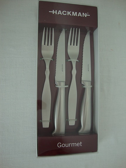 Hackman Gourmet pihviaterimet ruostumaton teräs