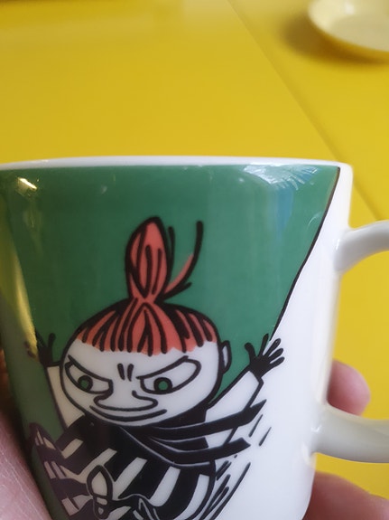 muumimuki pikku myy liukumäessä