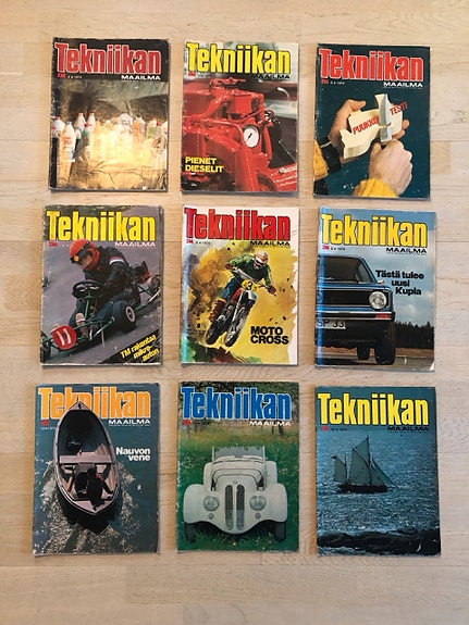 1974 Tekniikan Maailma Lehti x 9