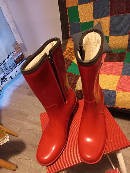 Korkokumisaappaat vetoketjulla ja vuorella, 38