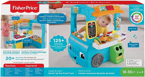 UUSI Fisher-Price Leikkikeittiö Foodtruck kehittävä lelu