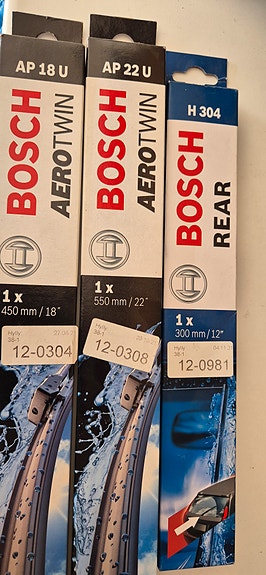 Bosch pyyhkijänsulat AP18U, AP22U ja H304