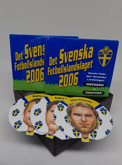 Ruotsin MM-joukkue 2006, 2 avaamattomia pakkauksia ja 3 kolikkoa