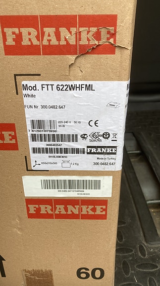 Franke liesituuletin  60cm leveä
