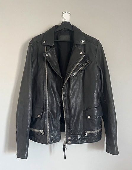 AllSaints lambskin leather biker jacket