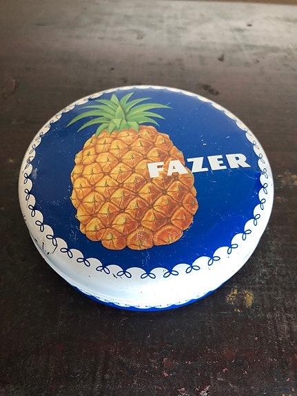 Vanha Fazer peltipurkki