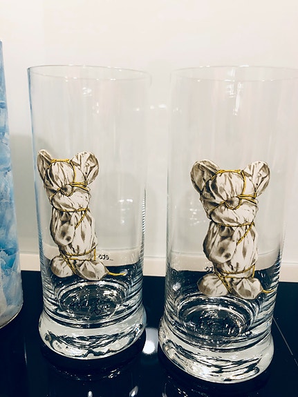 Lasse Åberg design lasit vesi/olut lasi 2X