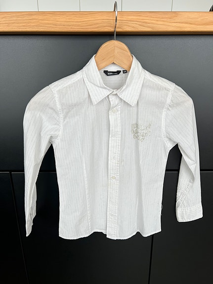 Lindex kauluspaita pojille koko 128 valkoinen