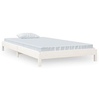 vidaXL Pinottava sänky valkoinen 80x200 cm täysi mänty(sku820398