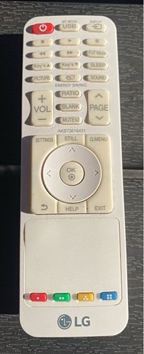 LG kaukosäädin. Valkoinen. Hki