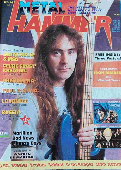 METAL HAMMER No 14 1988 + kaikki julisteet