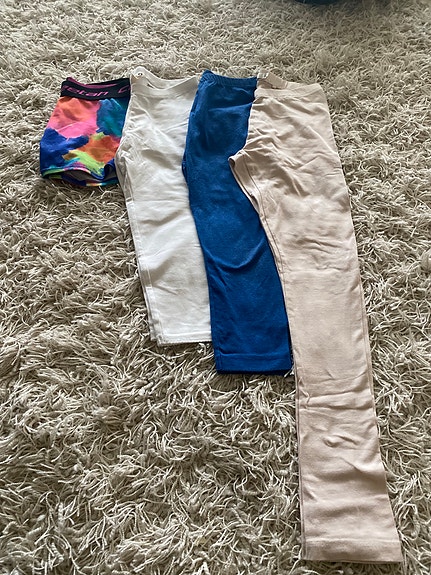 Tyttöjen legginsit/shortsit/caprit 140cm