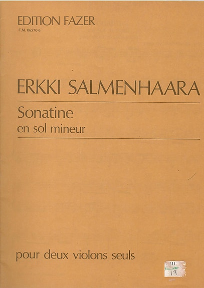 Erkki Salmenhaara - Sonatine en sol mineur