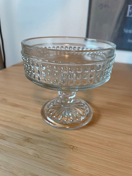 Barokki sokerikko / jälkiruokakulho Riihimäen Lasi