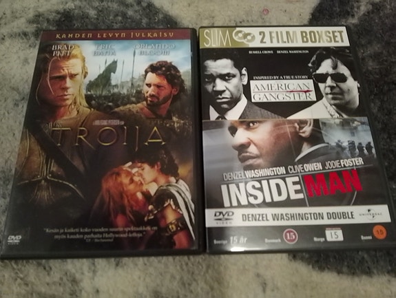 Denzel Washington,Tom Cruise,Brad Pitt leffat